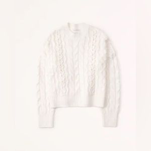 Abercrombie fluffy cable crew sweater